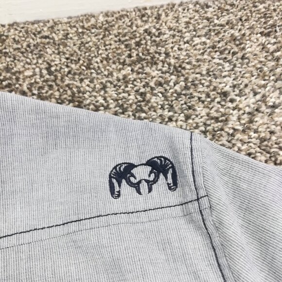 KUIU Shirt Basin Short Sleeve Button Up Heathered Steel Blue Mens Large - Picture 7 of 10